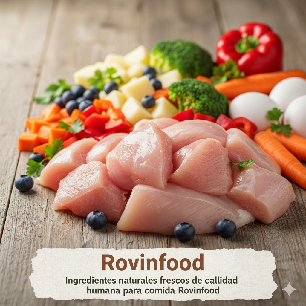 Ingredientes naturales frescos de calidad humana para comida Rovinfood